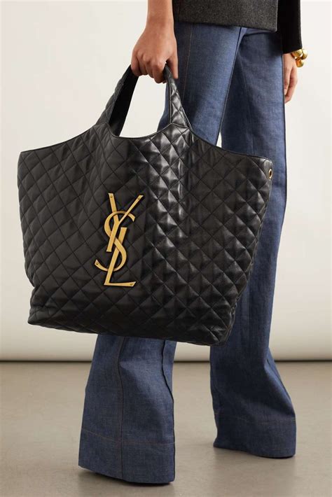 ysl bag black large|ysl large quilted bag.